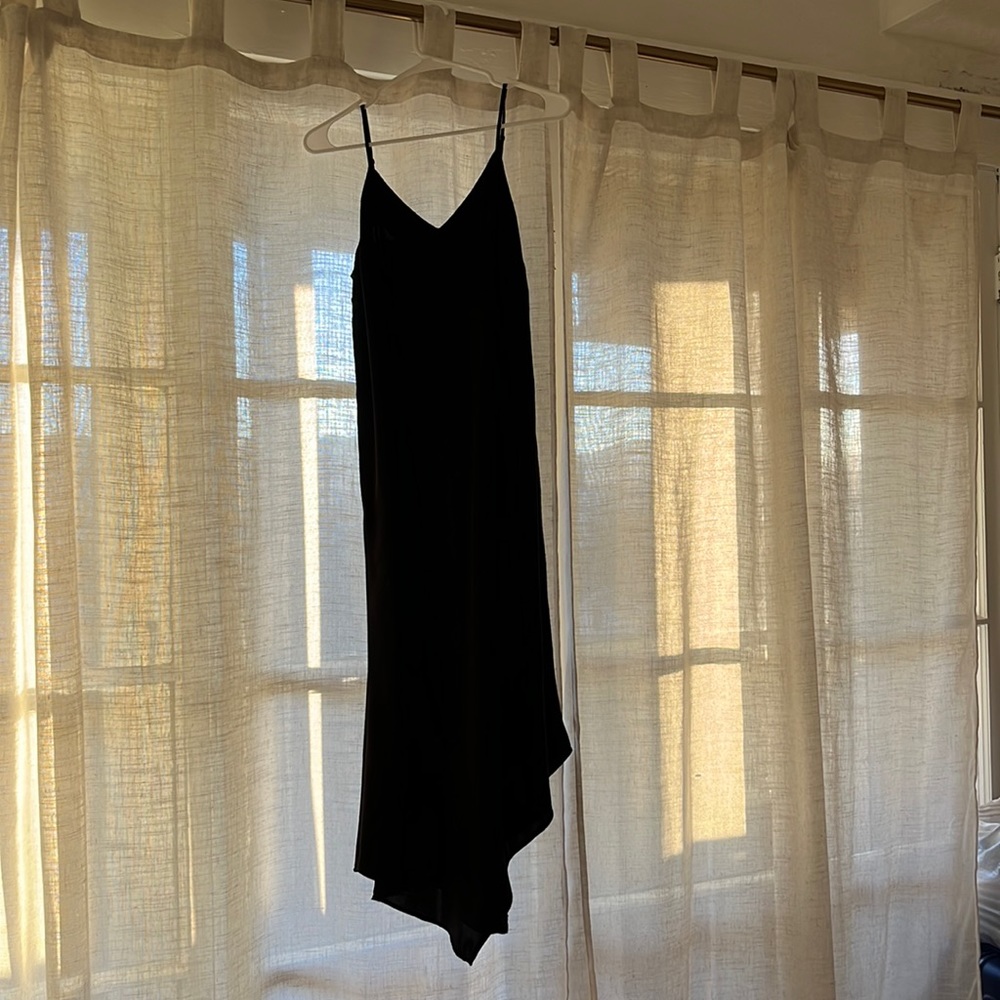 Black silk dress